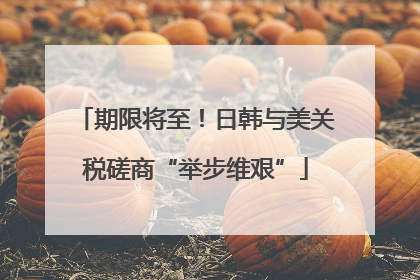 期限将至！日韩与美关税磋商“举步维艰”