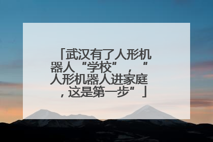 武汉有了人形机器人“学校”，“人形机器人进家庭，这是第一步”