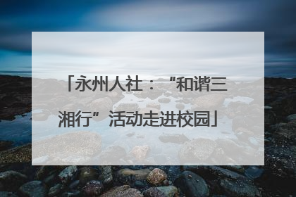 永州人社:“和谐三湘行”活动走进校园