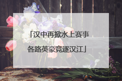 汉中再掀水上赛事 各路英豪竞逐汉江