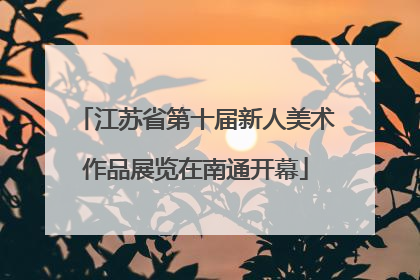江苏省第十届新人美术作品展览在南通开幕