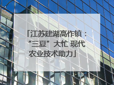 江苏建湖高作镇：“三夏”大忙 现代农业技术助力