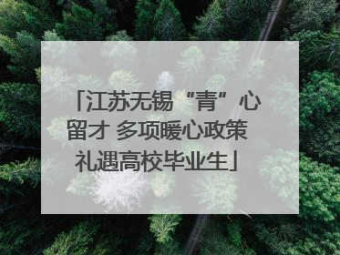 江苏无锡“青”心留才 多项暖心政策礼遇高校毕业生