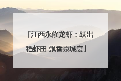 江西永修龙虾：跃出稻虾田 飘香京城宴