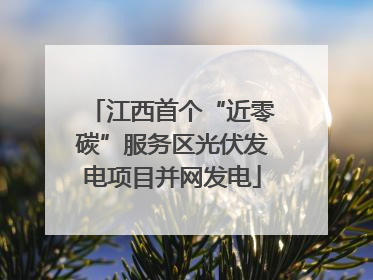 江西首个“近零碳”服务区光伏发电项目并网发电