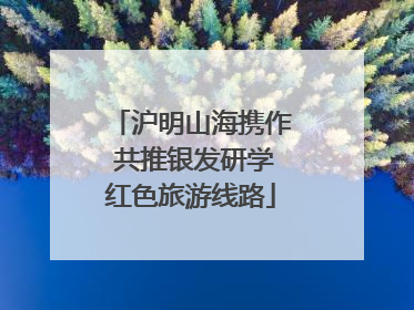 沪明山海携作 共推银发研学红色旅游线路