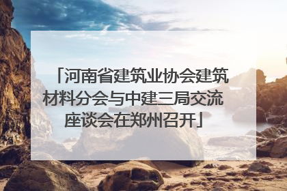 河南省建筑业协会建筑材料分会与中建三局交流座谈会在郑州召开