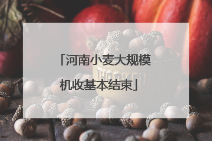 河南小麦大规模机收基本结束