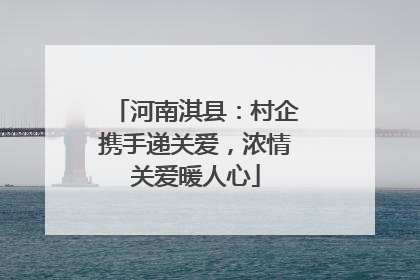 河南淇县：村企携手递关爱，浓情关爱暖人心