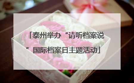 泰州举办“请听档案说”国际档案日主题活动
