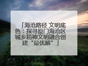 海沧路径 文明底色：探寻厦门海沧区城乡精神文明融合创建“最优解”