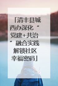 清丰县城西办深化“党建+共治”融合实践 解锁社区幸福密码