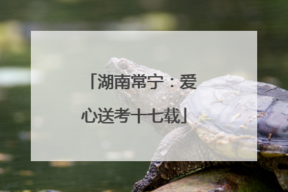 湖南常宁：爱心送考十七载