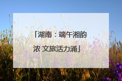 湖南：端午湘韵浓 文旅活力涌