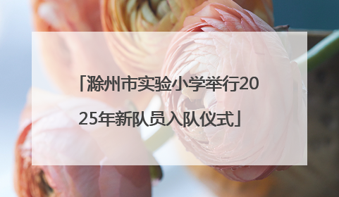 滁州市实验小学举行2025年新队员入队仪式