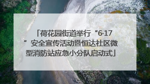 荷花园街道举行“6·17”安全宣传活动暨恒达社区微型消防站应急小分队启动式
