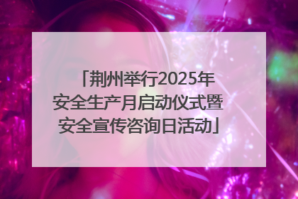 荆州举行2025年安全生产月启动仪式暨安全宣传咨询日活动