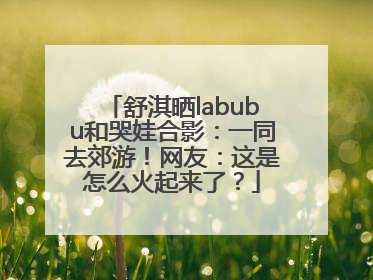 舒淇晒labubu和哭娃合影：一同去郊游！网友：这是怎么火起来了？