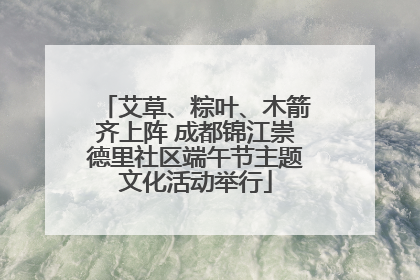 艾草、粽叶、木箭齐上阵 成都锦江崇德里社区端午节主题文化活动举行
