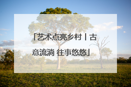 艺术点亮乡村丨古意流淌 往事悠悠
