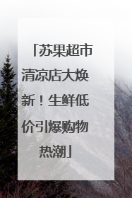 苏果超市清凉店大焕新！生鲜低价引爆购物热潮