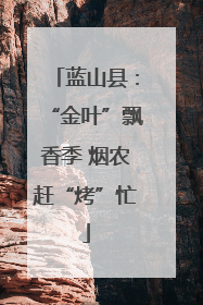 蓝山县：“金叶”飘香季 烟农赶“烤”忙