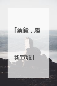 蔡毅，履新宣城