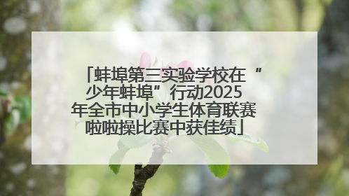 蚌埠第三实验学校在“少年蚌埠”行动2025年全市中小学生体育联赛啦啦操比赛中获佳绩