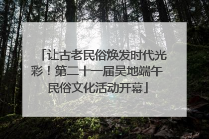 让古老民俗焕发时代光彩！第二十一届吴地端午民俗文化活动开幕