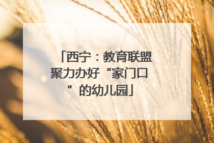 西宁：教育联盟聚力办好“家门口”的幼儿园