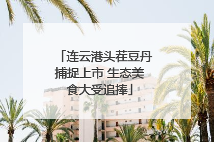 连云港头茬豆丹捕捉上市 生态美食大受追捧