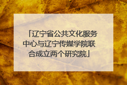 辽宁省公共文化服务中心与辽宁传媒学院联合成立两个研究院
