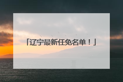 辽宁最新任免名单！