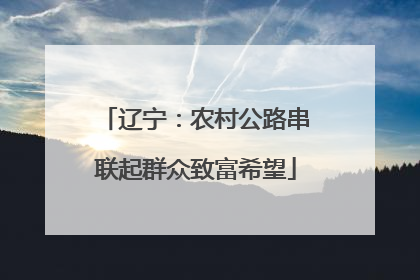 辽宁：农村公路串联起群众致富希望