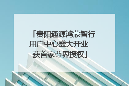 贵阳通源鸿蒙智行用户中心盛大开业 获首家尊界授权