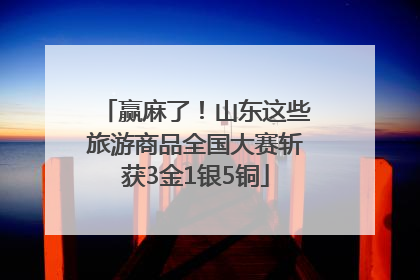 赢麻了！山东这些旅游商品全国大赛斩获3金1银5铜