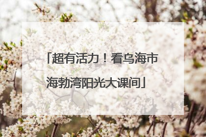 超有活力！看乌海市海勃湾阳光大课间