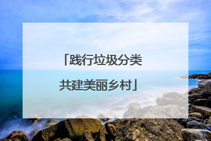 践行垃圾分类 共建美丽乡村