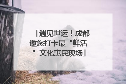遇见世运！成都邀您打卡最“鲜活”文化惠民现场