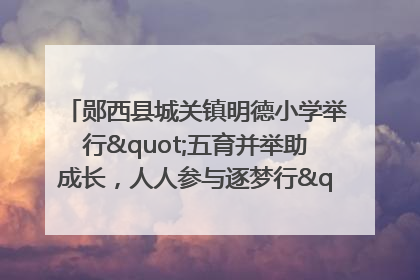 郧西县城关镇明德小学举行"五育并举助成长，人人参与逐梦行"庆六一活动