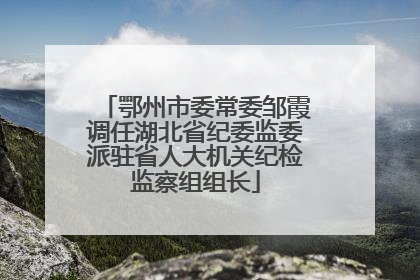 鄂州市委常委邹霞调任湖北省纪委监委派驻省人大机关纪检监察组组长