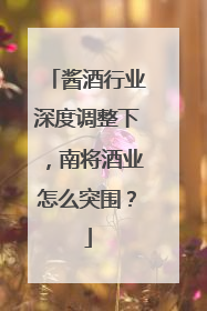酱酒行业深度调整下，南将酒业怎么突围？