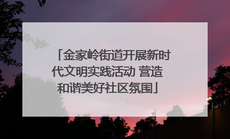 金家岭街道开展新时代文明实践活动 营造和谐美好社区氛围