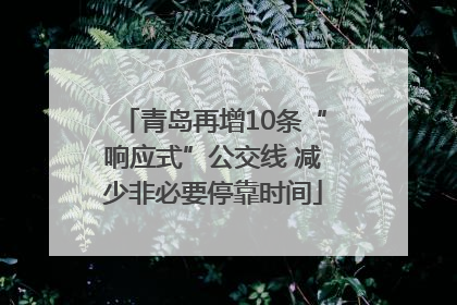 青岛再增10条“响应式”公交线 减少非必要停靠时间