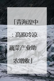 青海湟中：高原冷凉蔬菜产业助农增收