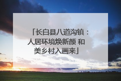 长白县八道沟镇：人居环境焕新颜 和美乡村入画来