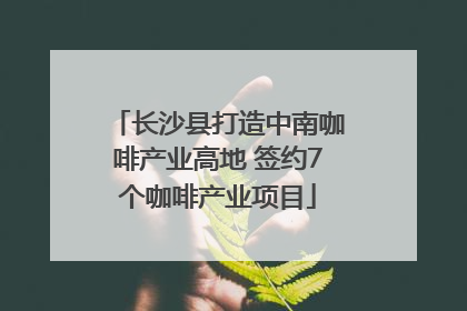 长沙县打造中南咖啡产业高地 签约7个咖啡产业项目