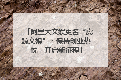 阿里大文娱更名“虎鲸文娱”：保持创业热忱，开启新征程