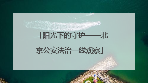 阳光下的守护——北京公安法治一线观察