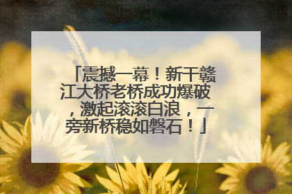 震撼一幕！新干赣江大桥老桥成功爆破，激起滚滚白浪，一旁新桥稳如磐石！